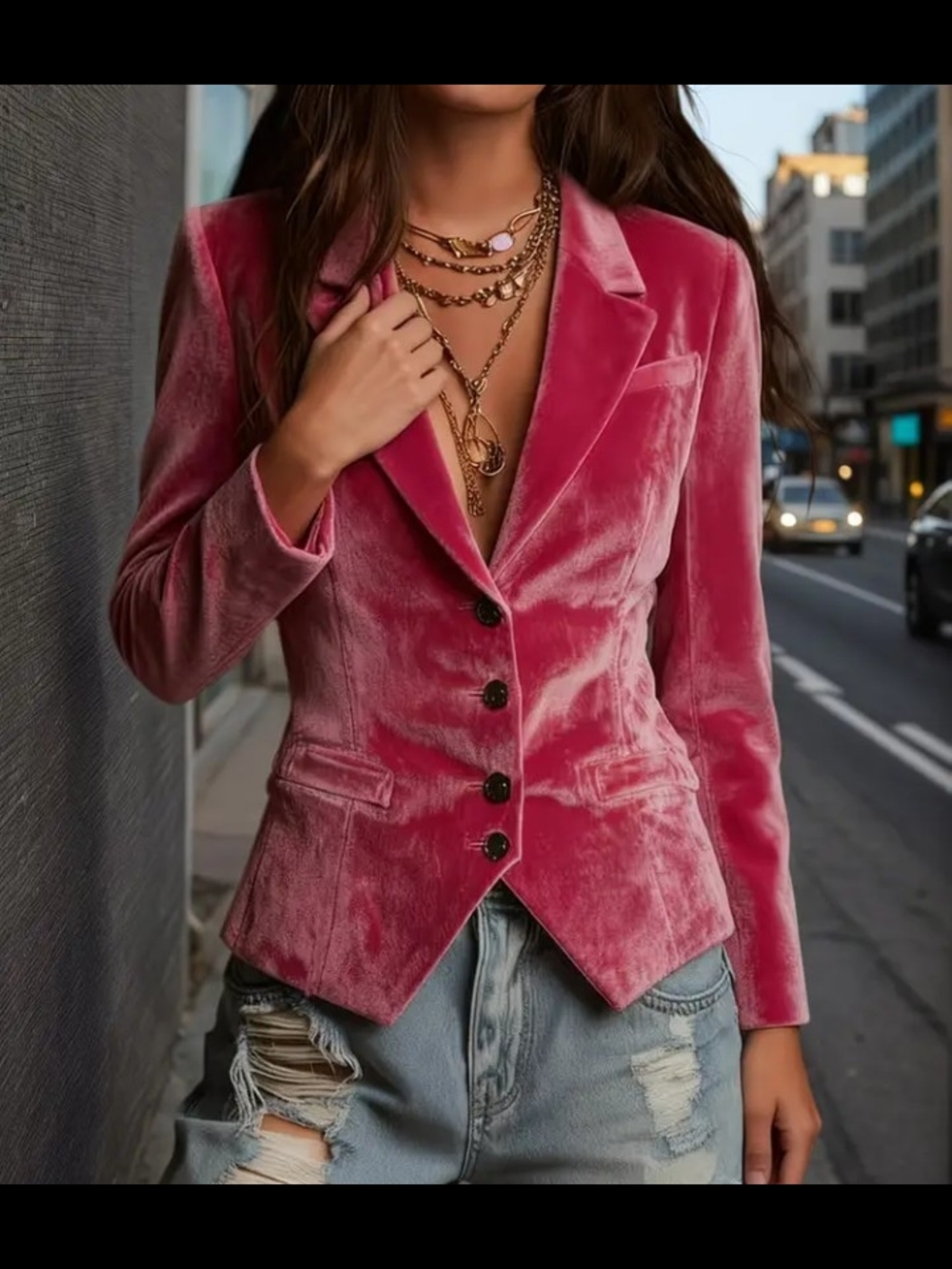 Women's Fitted Pink Velvet Blazer Jacket- BRAND New....Too Small For Me